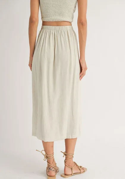 Sadie & Sage Sugarloaf Wrap Front Maxi Skirt