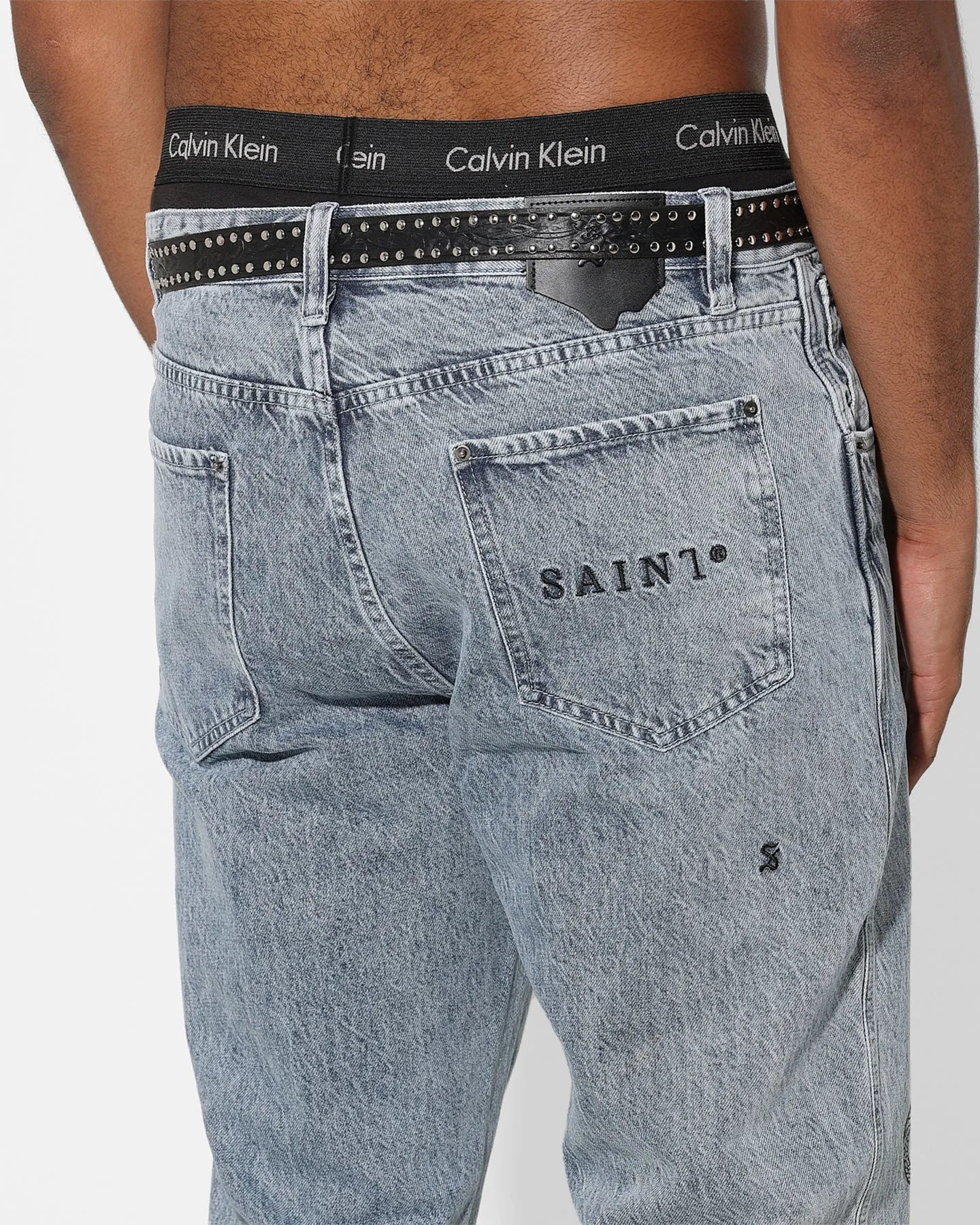 Saint Morta Death Adder Relaxed Jeans Stone Wash Blue