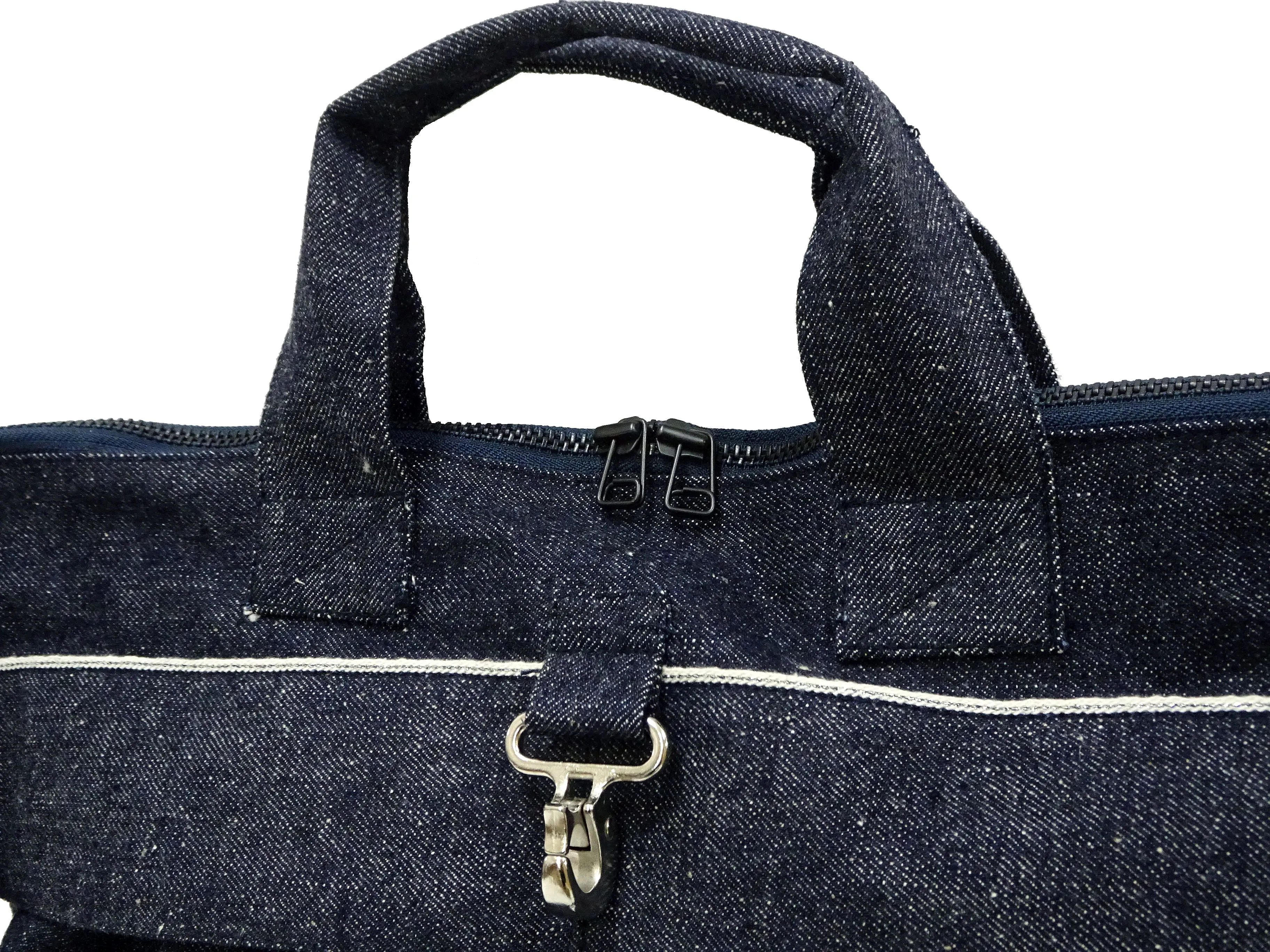 Samurai Jeans Bag Men's Casual Denim Shoulder Bag Inspired by USAF Military Helmet Bag DB23-15OZ Indigo