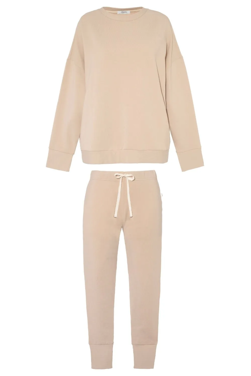 Sandbeige Tencel Loungewear Set