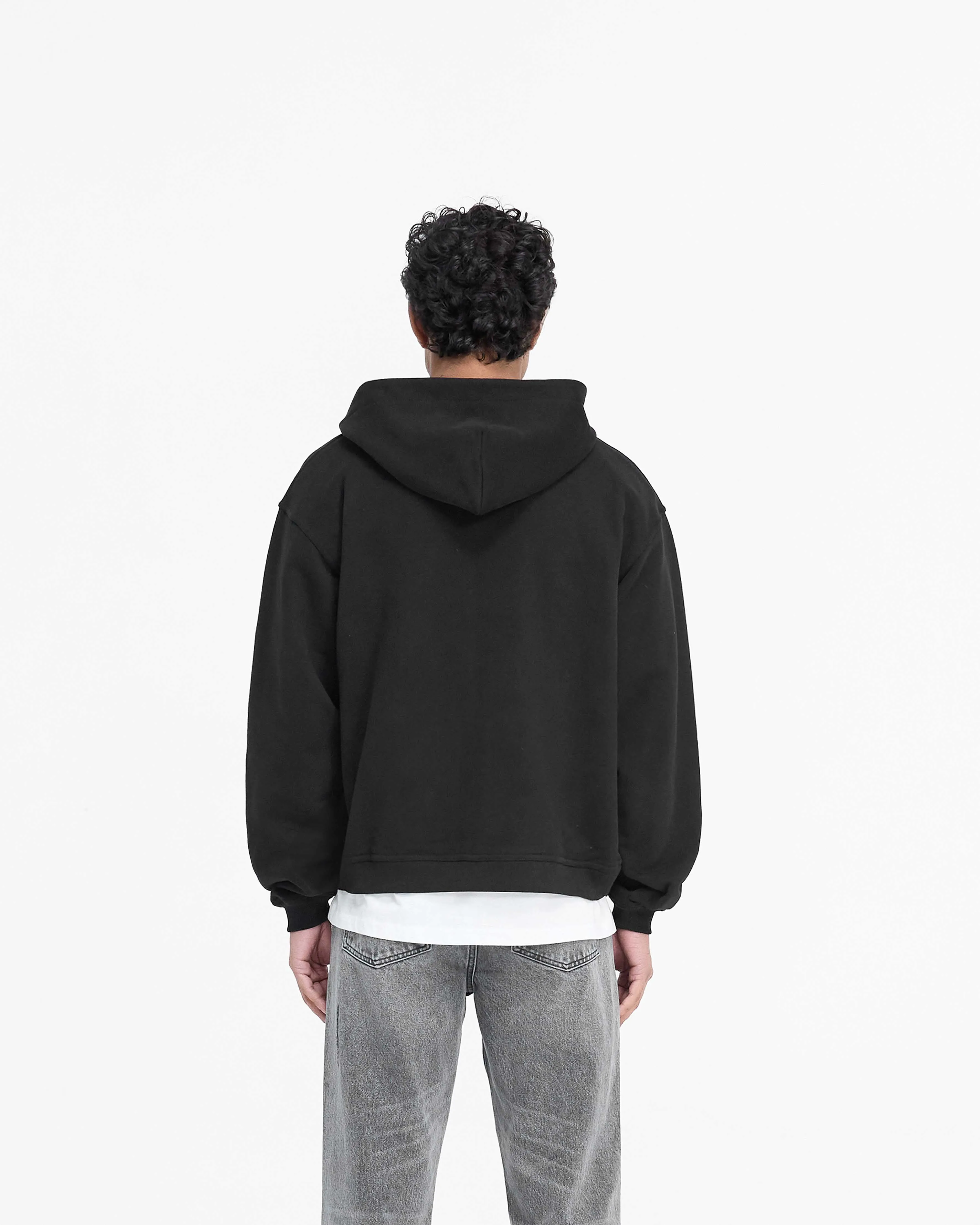 Script Logo Zip Hoodie - Black