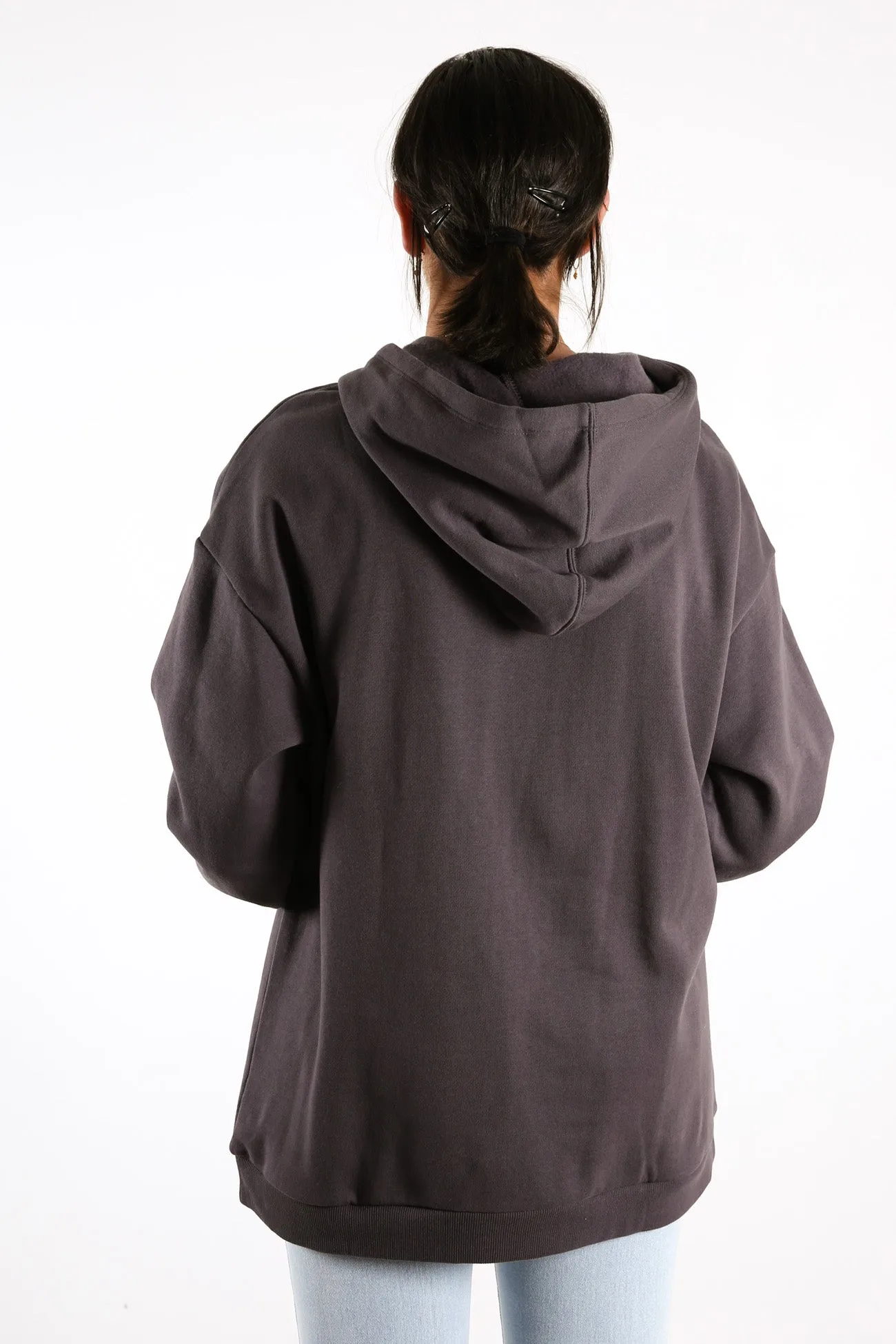 Scripter Palm Oversized Fleece Thunder Grey