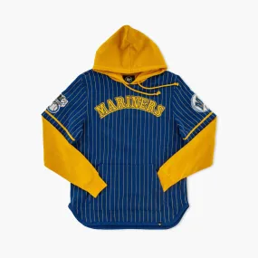 Seattle Mariners Royal Pinstripe Shortstop Hoodie