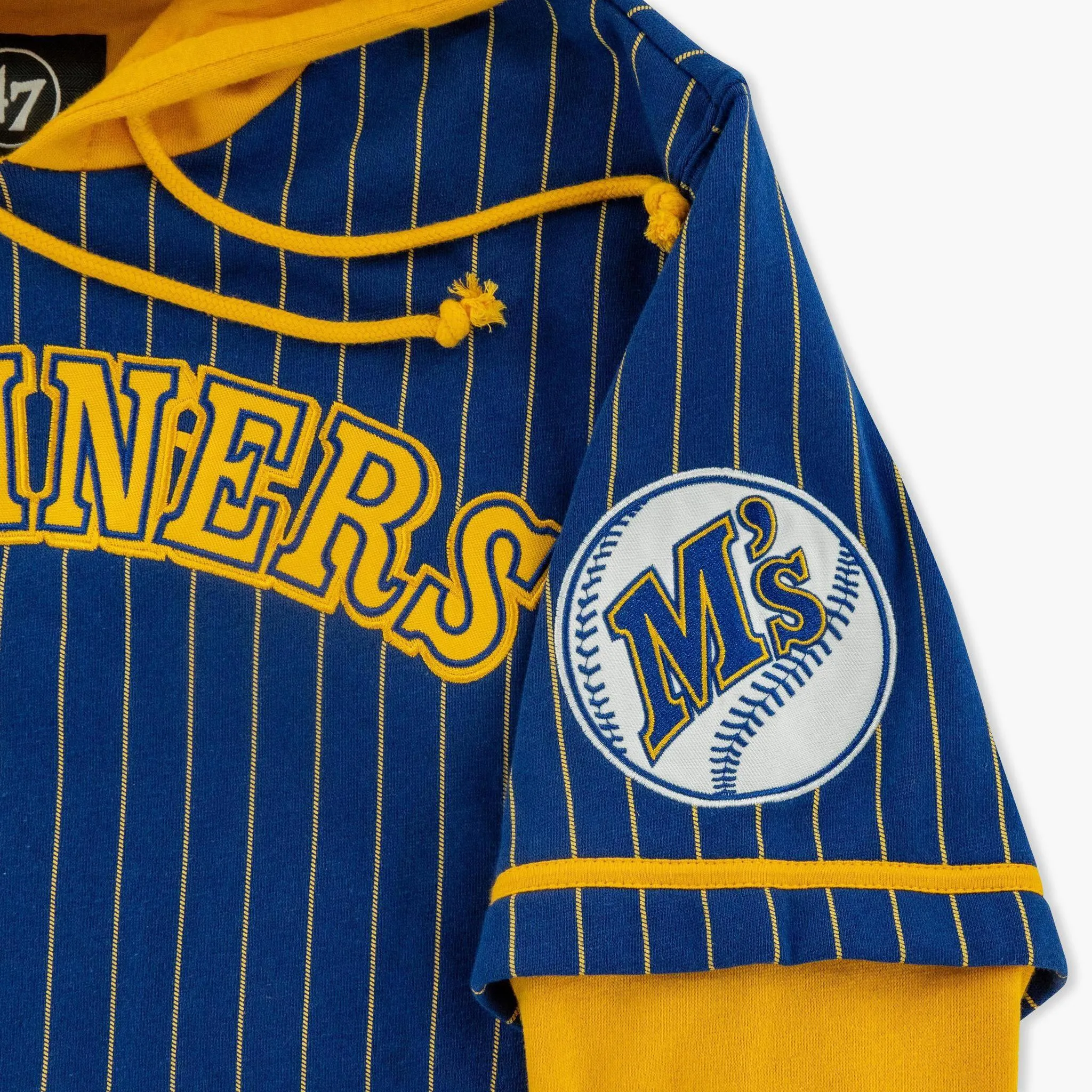 Seattle Mariners Royal Pinstripe Shortstop Hoodie