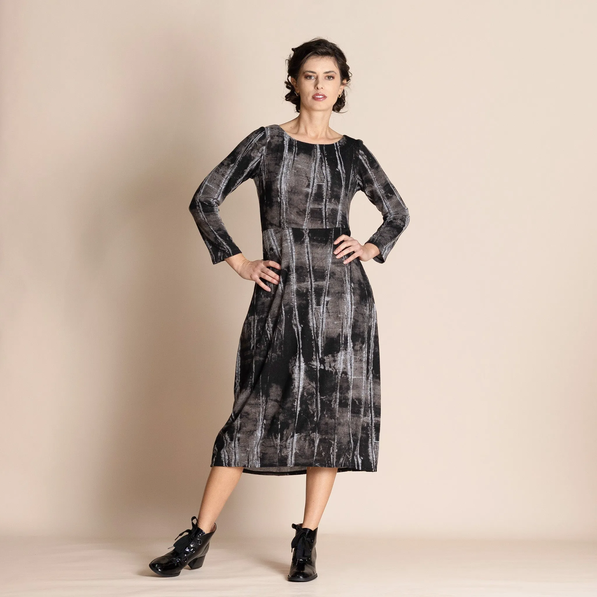 shibori knit romance dress