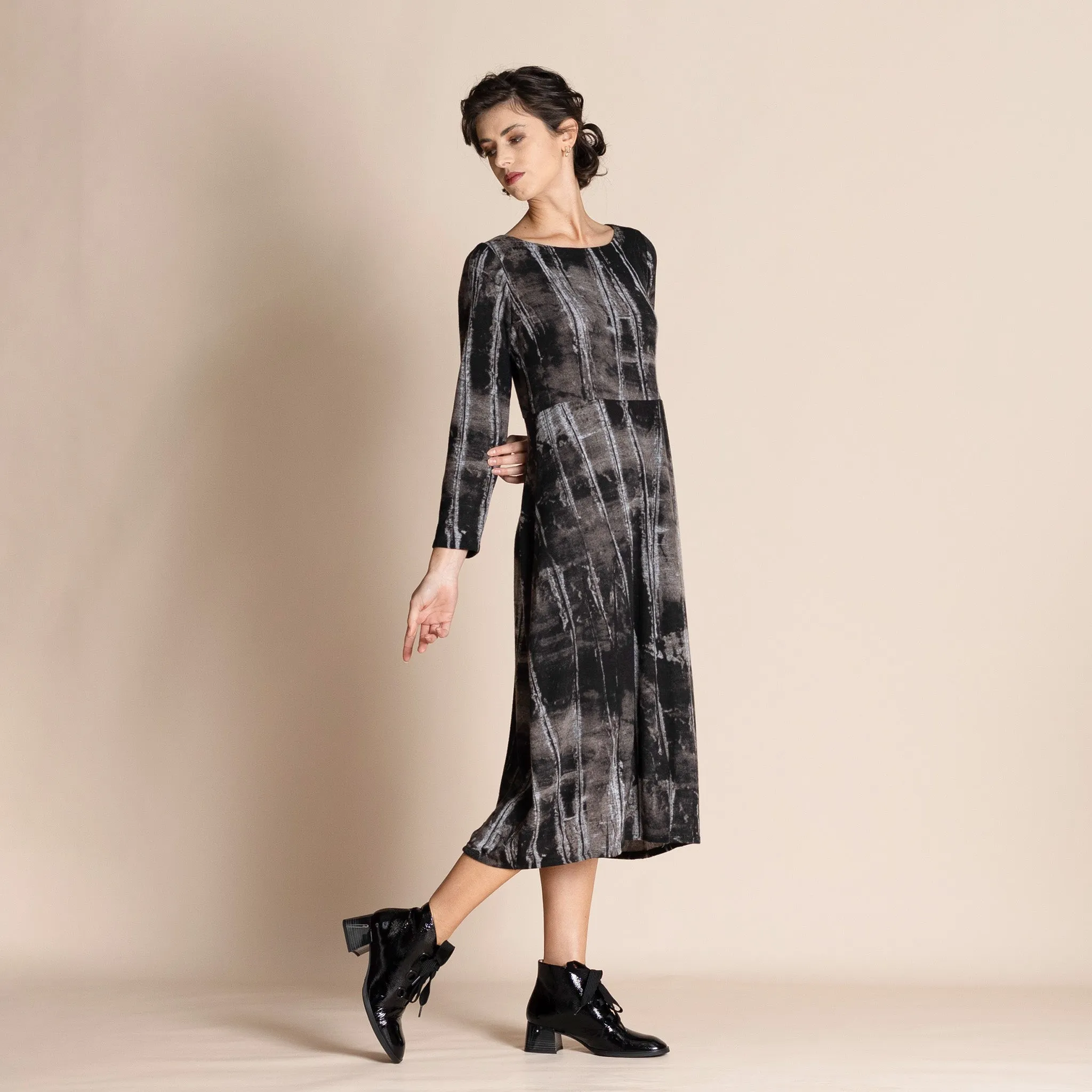 shibori knit romance dress