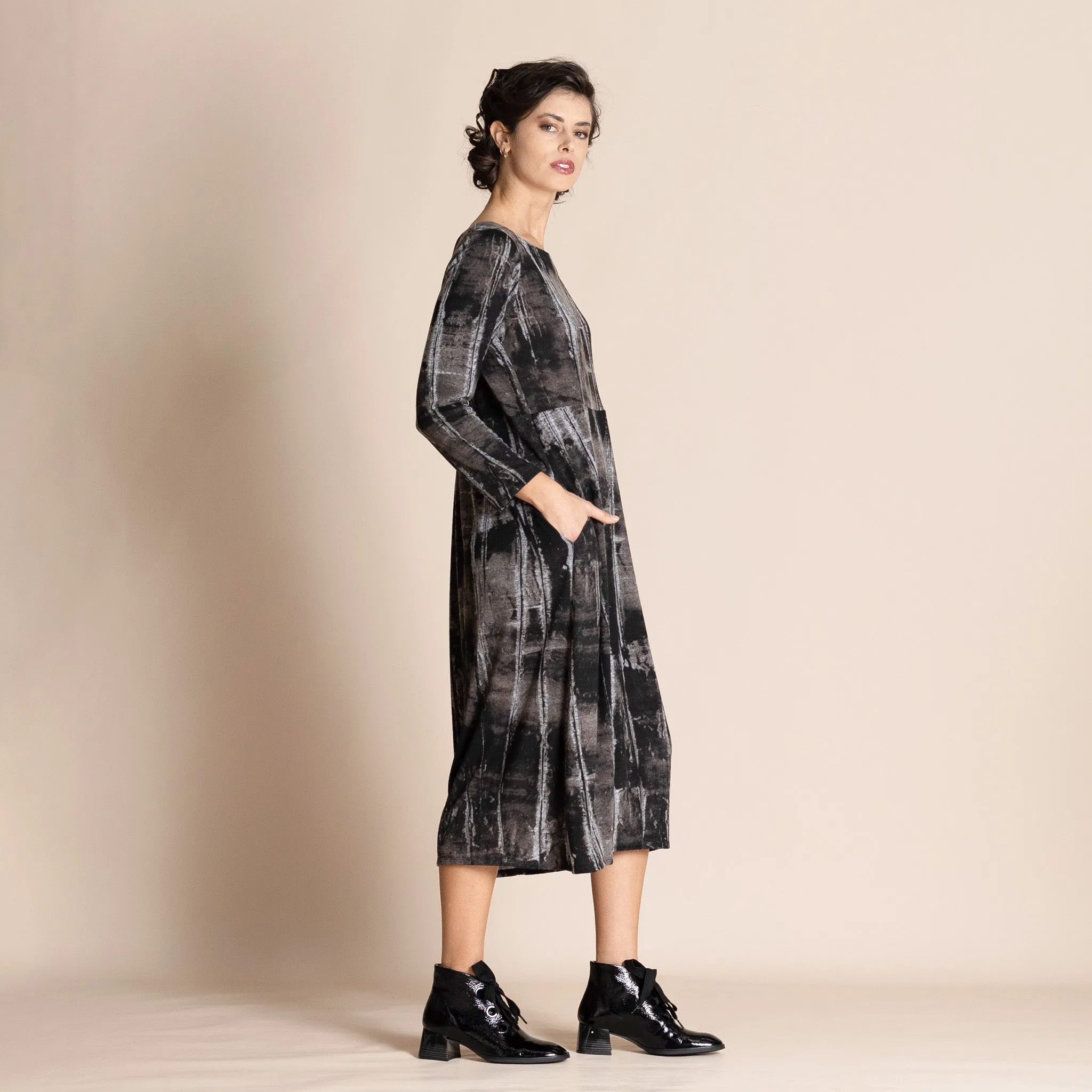 shibori knit romance dress