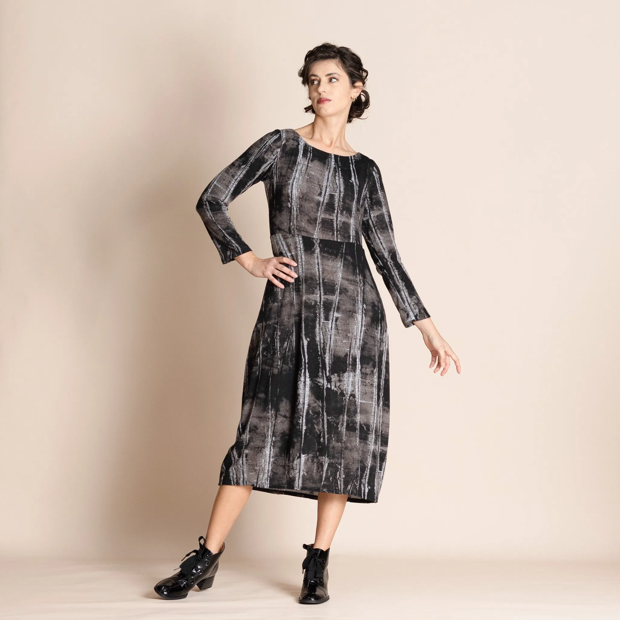 shibori knit romance dress