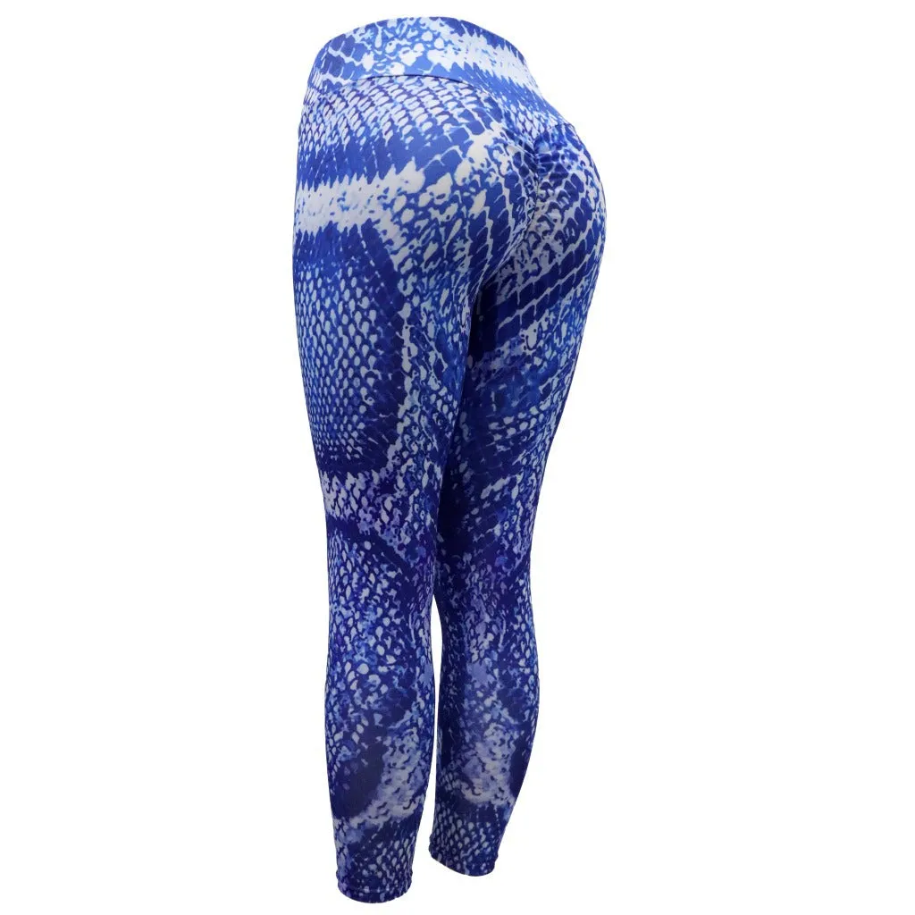 Snake print yoga pants