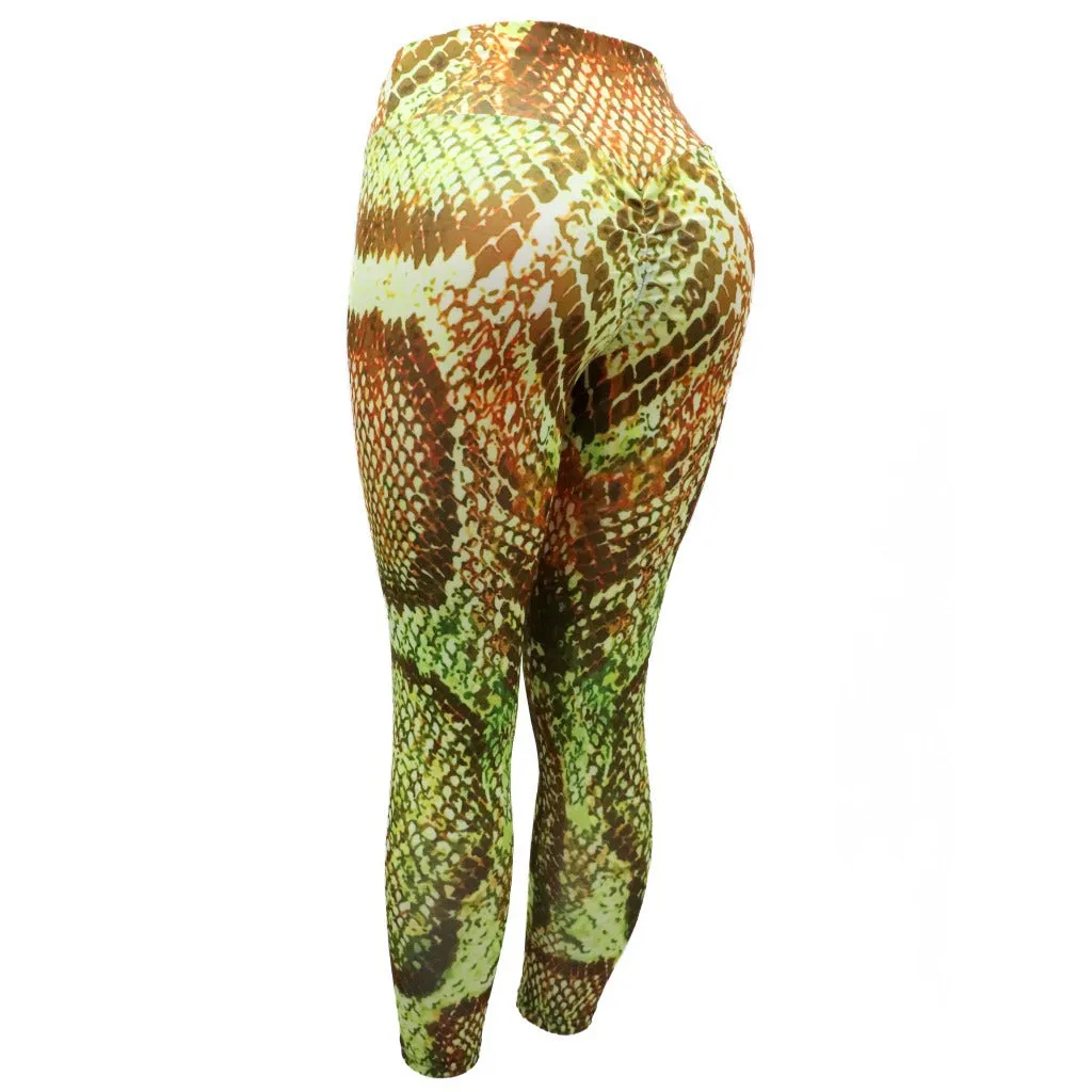 Snake print yoga pants