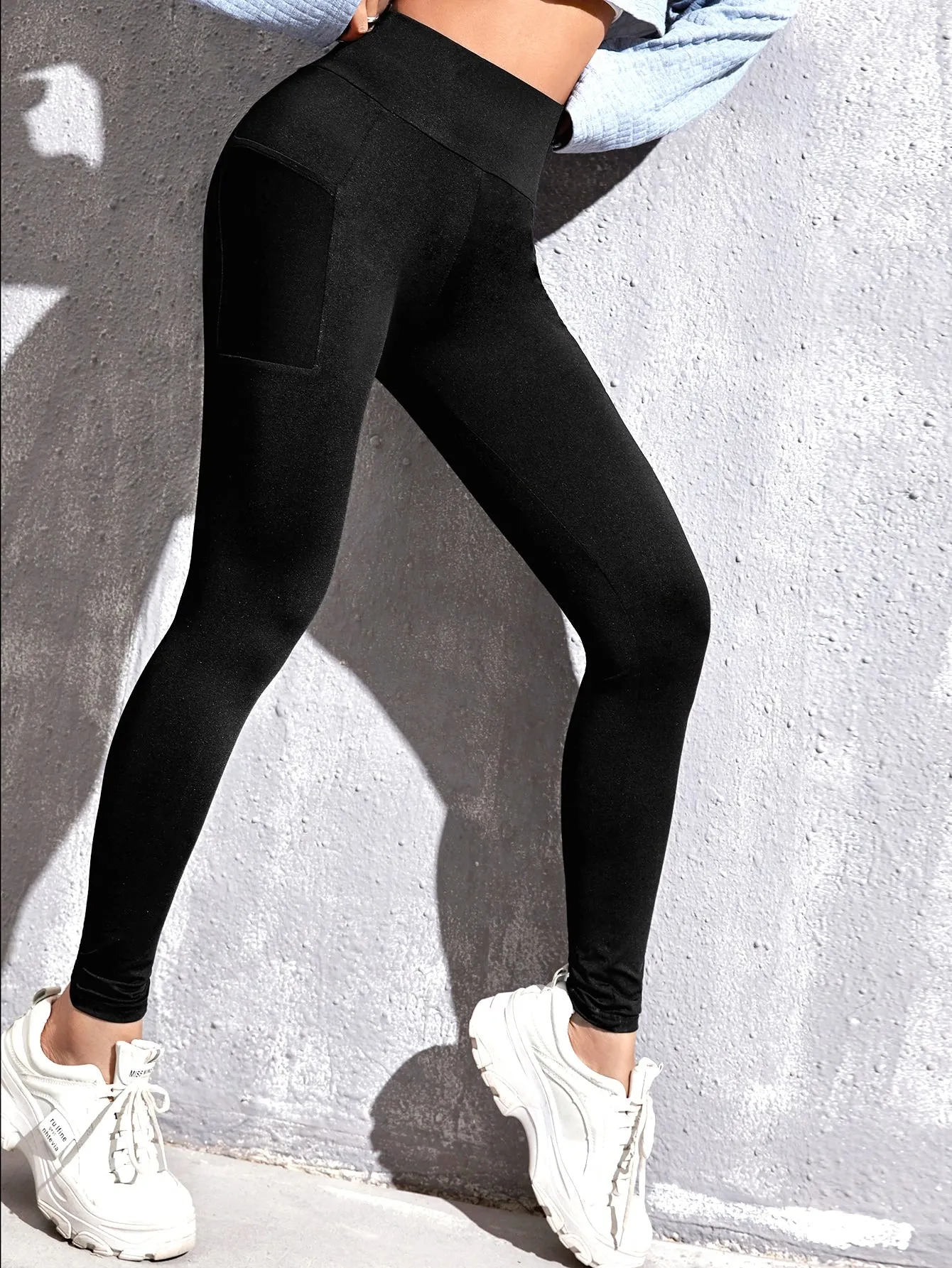 Sporty Plain Long Women Leggings