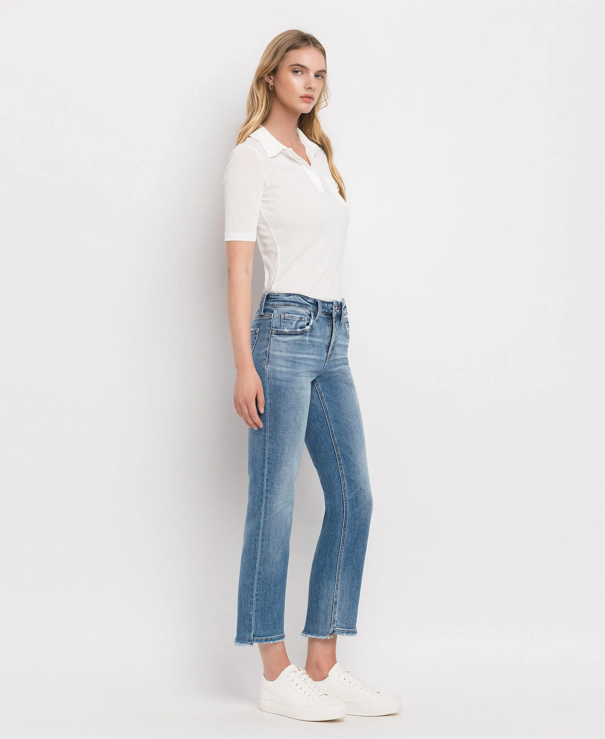 Stately - Mid Rise Crop Straight Jeans