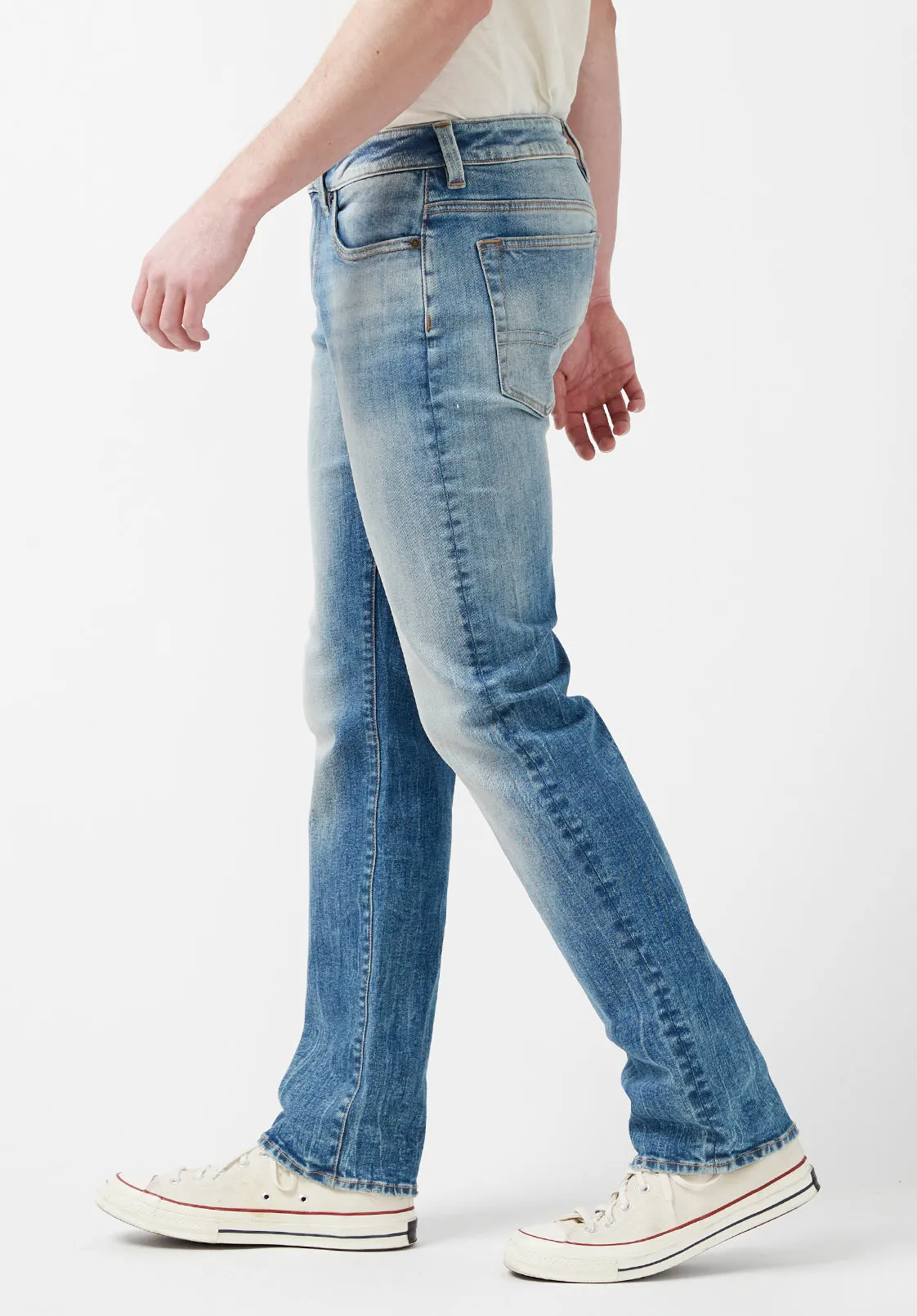 Straight Six Men’s Jeans in Veined and Contrasted - BM22861