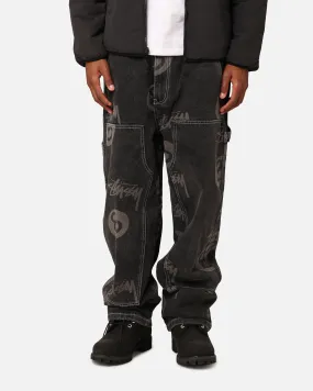 Stüssy Stock 8 Ball Carpenter Jeans Black Denim