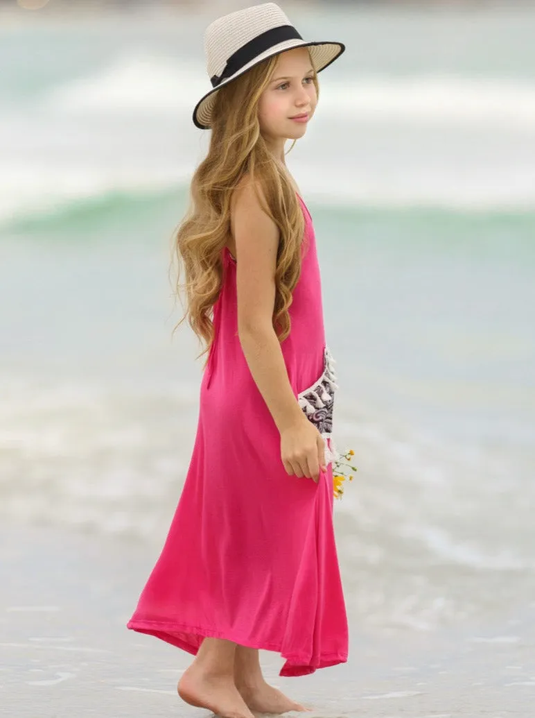 Sunkissed Boho Kangaroo Pocket Maxi Dress