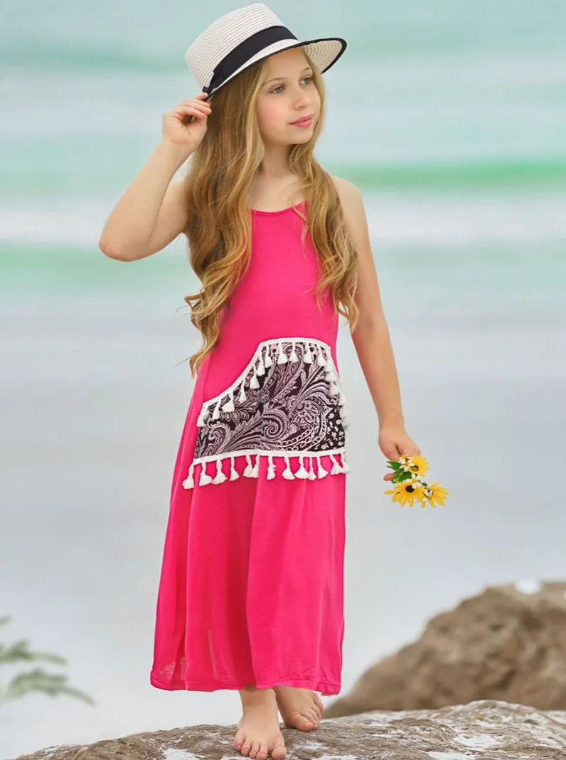 Sunkissed Boho Kangaroo Pocket Maxi Dress