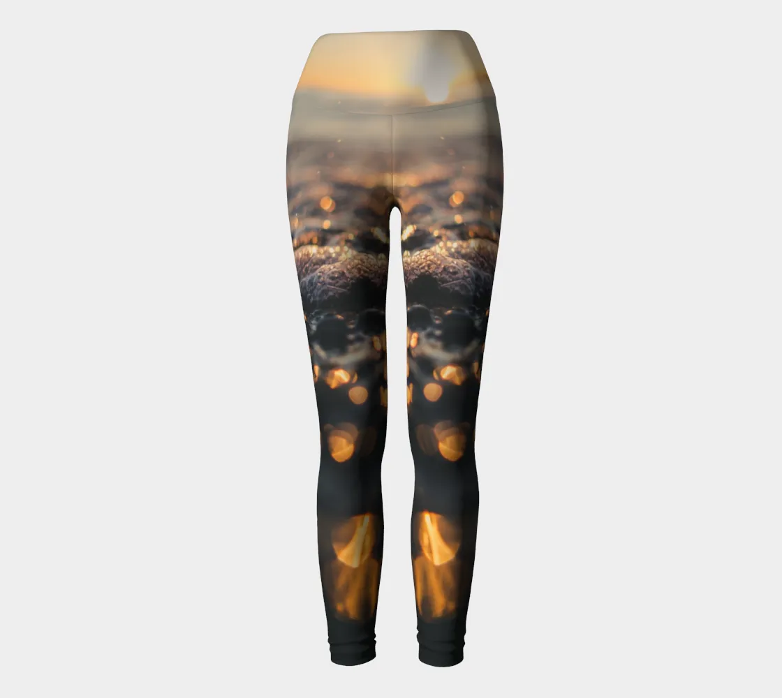 Sunset Sea Foam Fashion   Yoga Leggings