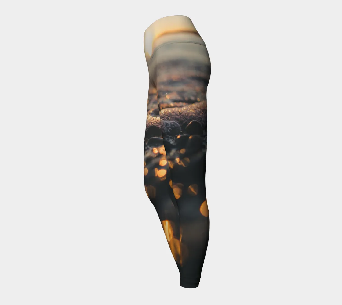 Sunset Sea Foam Fashion   Yoga Leggings