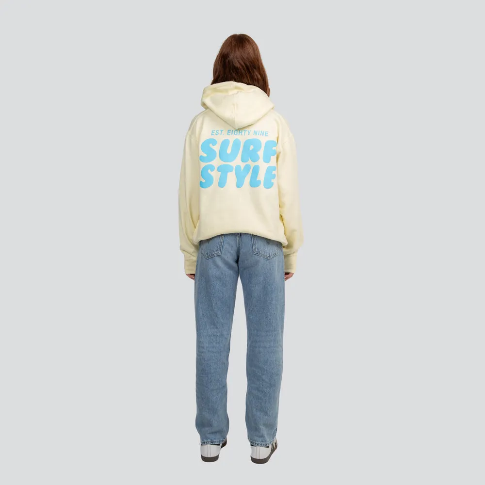 Surf Style Puff Fleece Pullover Hoodie