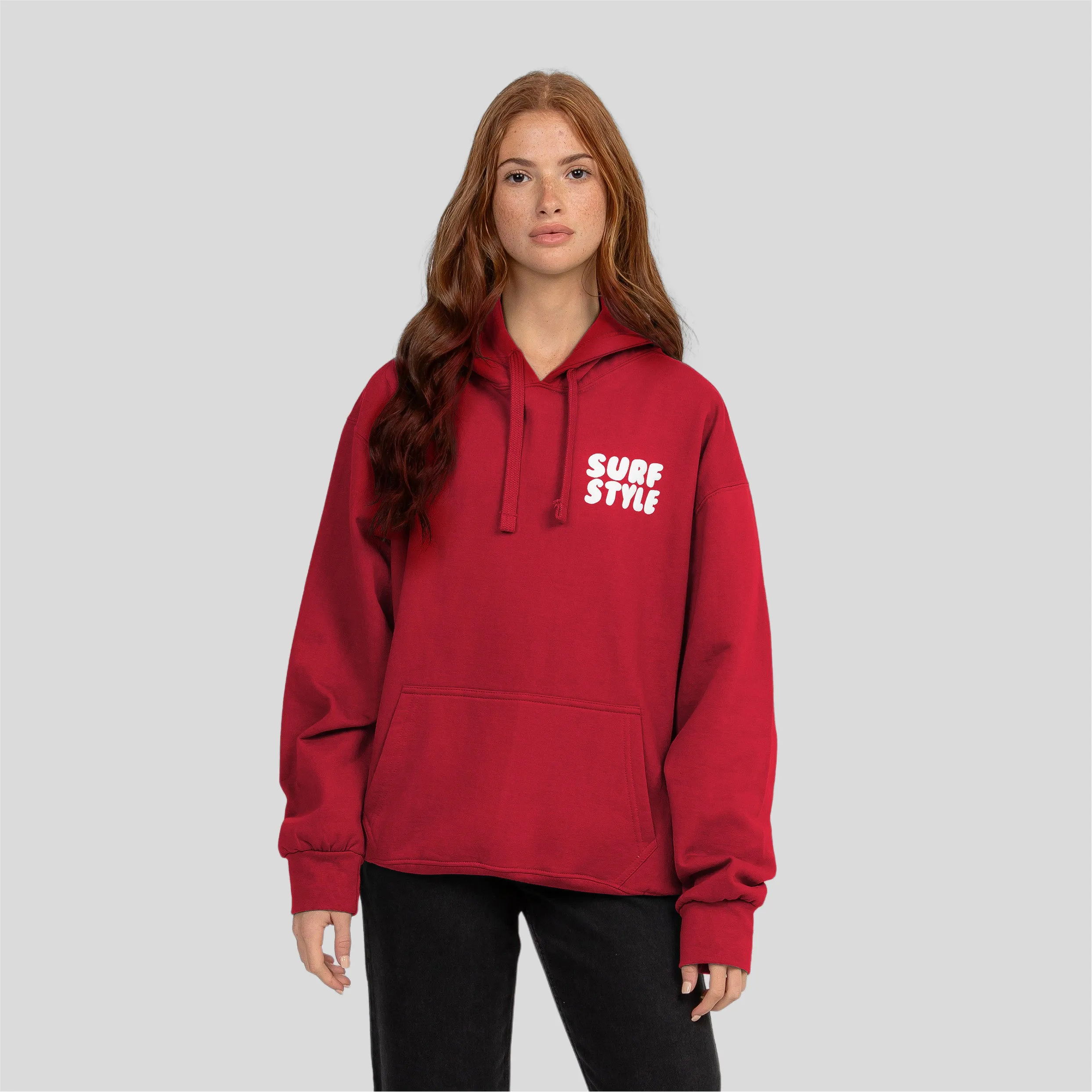 Surf Style Puff Fleece Pullover Hoodie