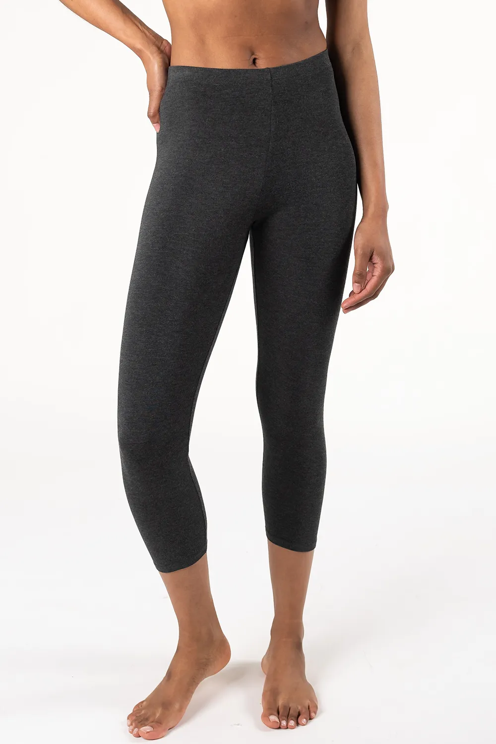 Terrera Suri Capri Bamboo Leggings - Charcoal