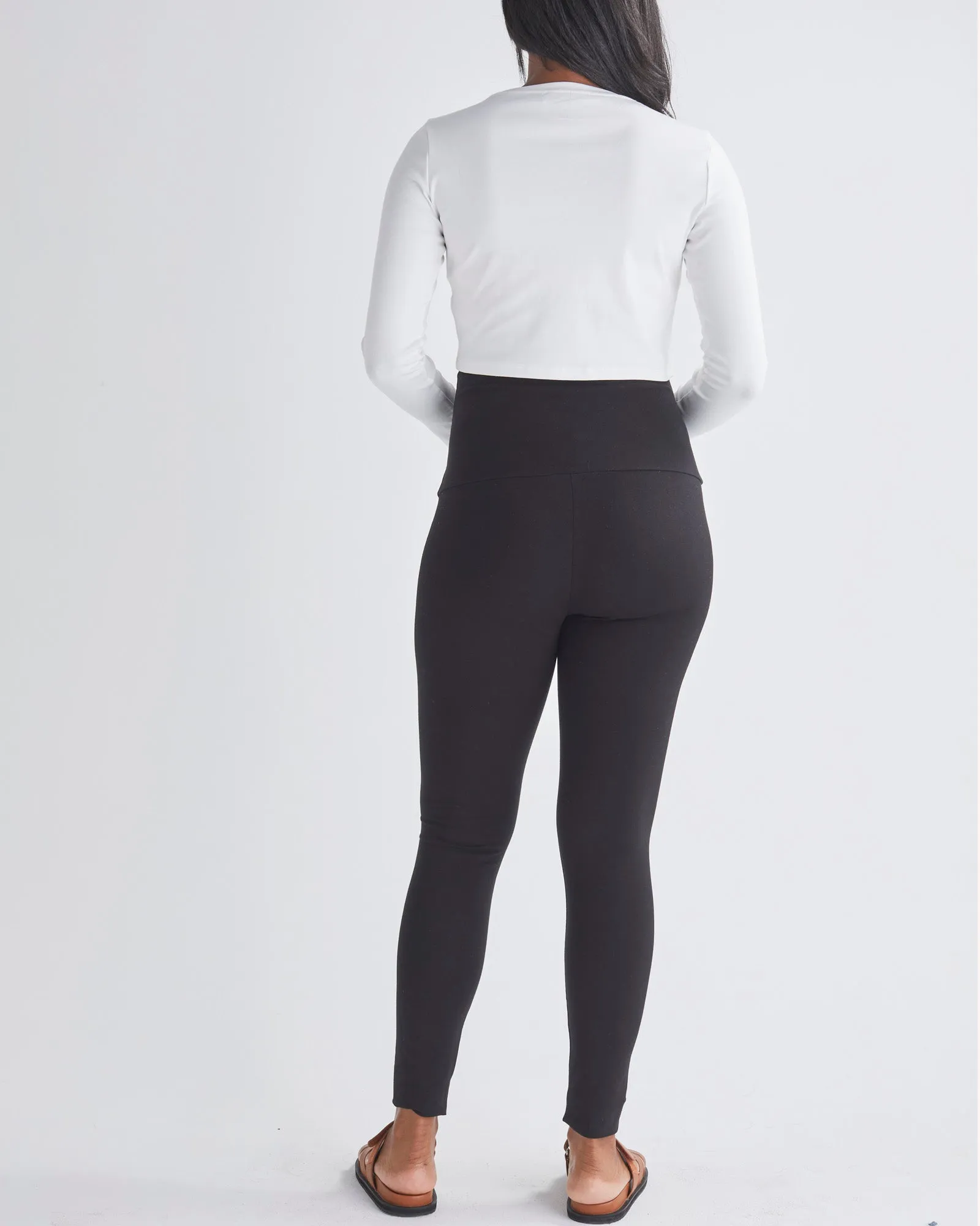 Tessa Deluxe Bamboo Maternity Leggings - Black