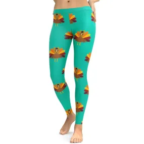 Thanksgiving Turkey Print Leggings