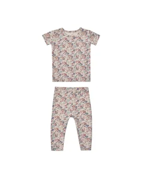 The Bamboo SS Pajama SET by Quincy Mae - Bloom - BABY