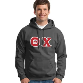 Theta Chi Hooded Sweatshirt - G185 - TWILL