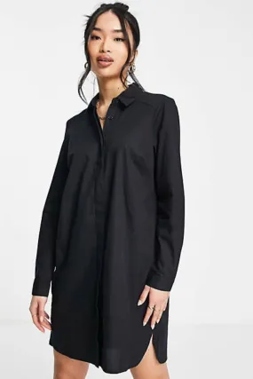 Tim Tim Black Shirt Dress