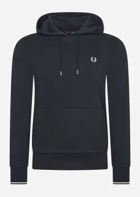 Tipped hooded sweatshirt - navy