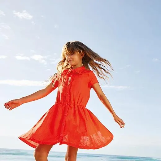 Tomato Red Polo Dress