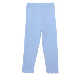 Trotter Street Kids - Scallop Leggings - Light Blue