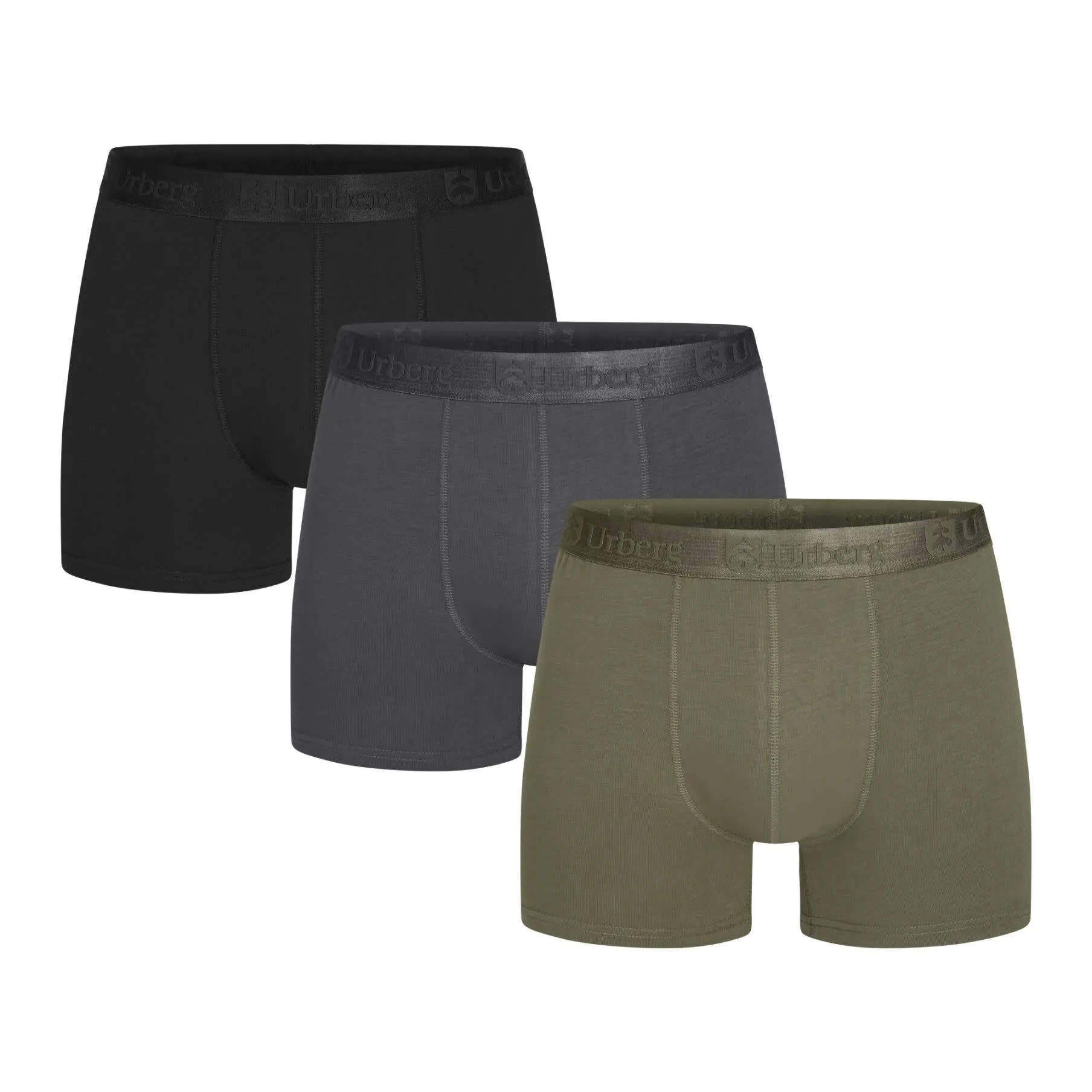 Urberg Men&#x27;s Isane 3-pack Bamboo Boxers Grey/Black/Green | Buy Urberg Men&#x27;s Isane 3-pack Bamboo Boxers Grey/Black/Green here | Outnorth