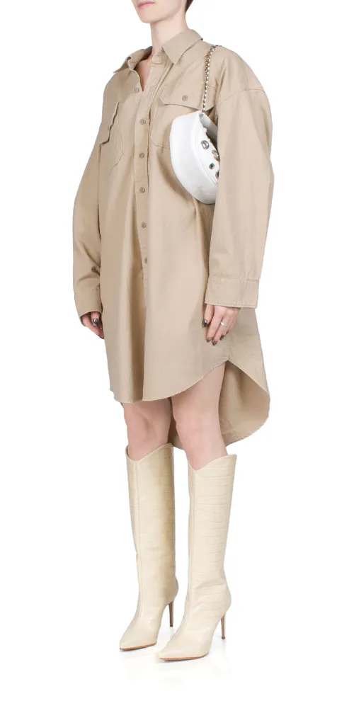 Utility Shirt Dress Khaki