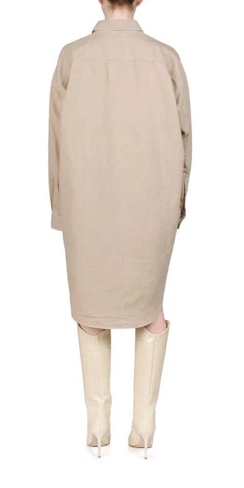 Utility Shirt Dress Khaki