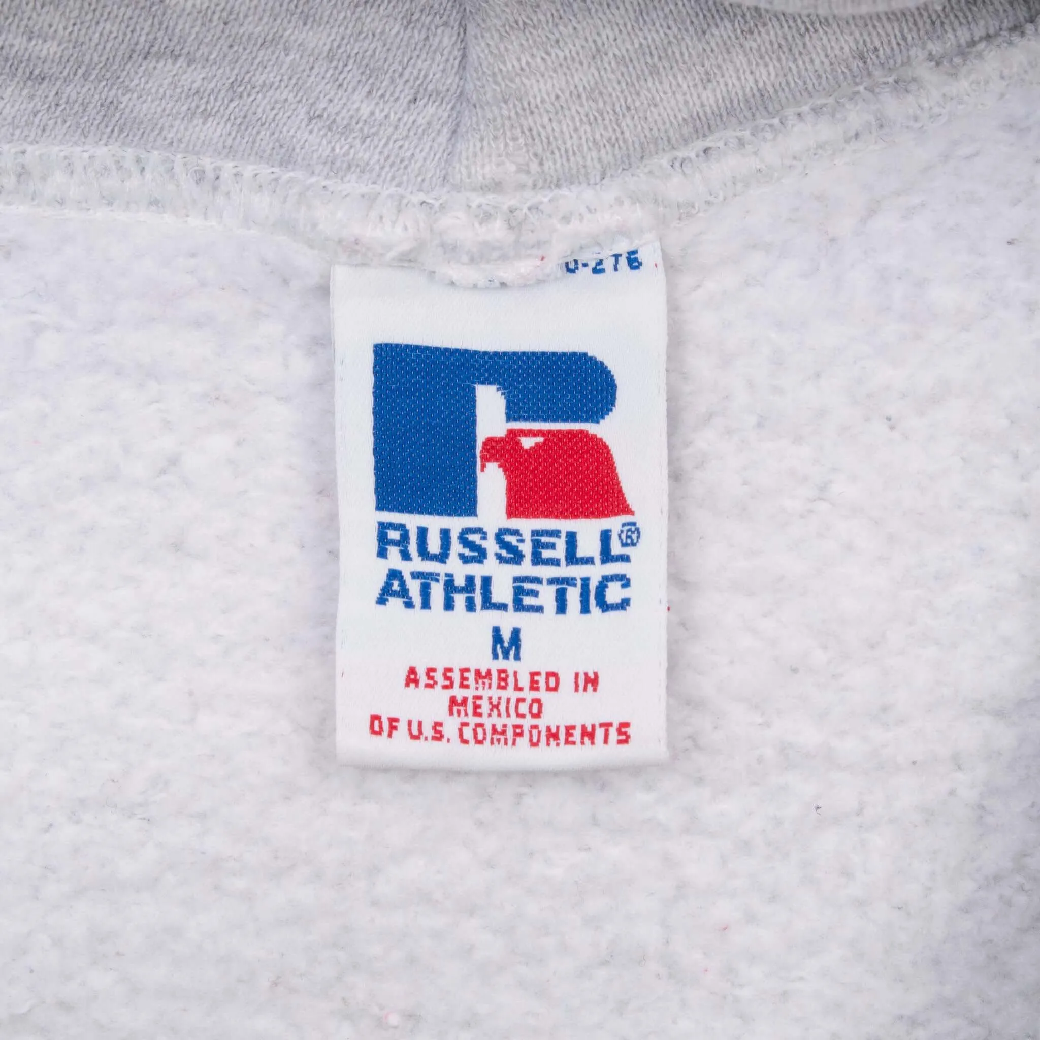 VINTAGE UCLA RUSSELL ATHLETIC GREY HOODIE SWEATSHIRT 1990S MEDIUM