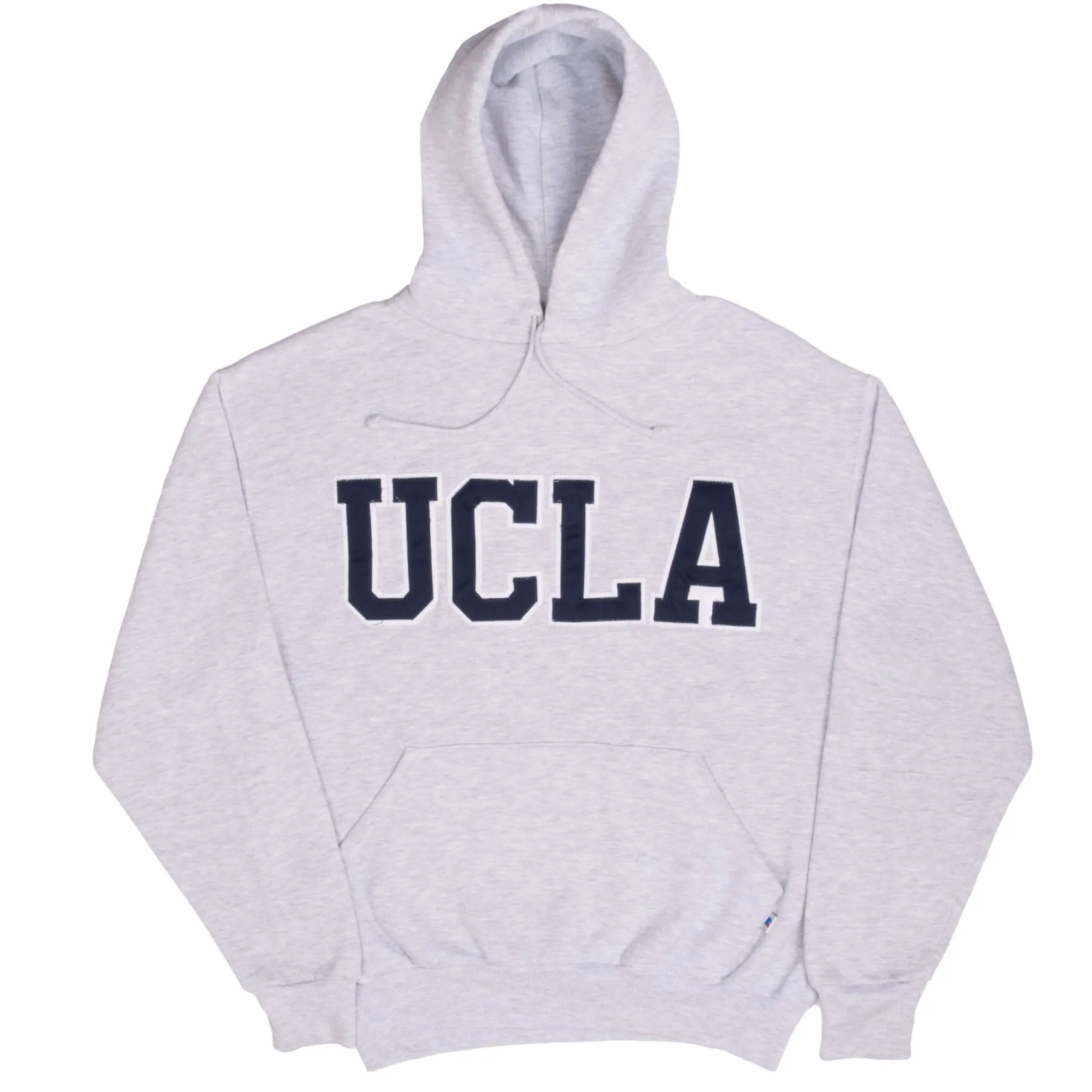 VINTAGE UCLA RUSSELL ATHLETIC GREY HOODIE SWEATSHIRT 1990S MEDIUM