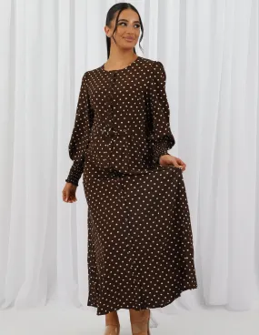 Viva Polka Dot Maxi Dress