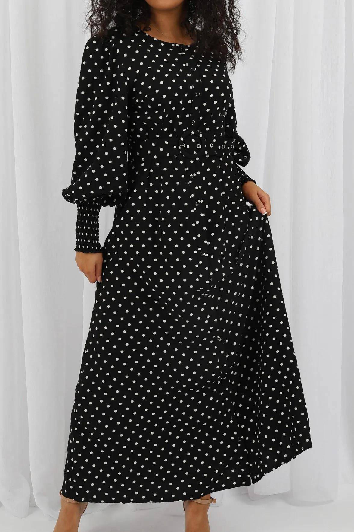 Viva Polka Dot Maxi Dress