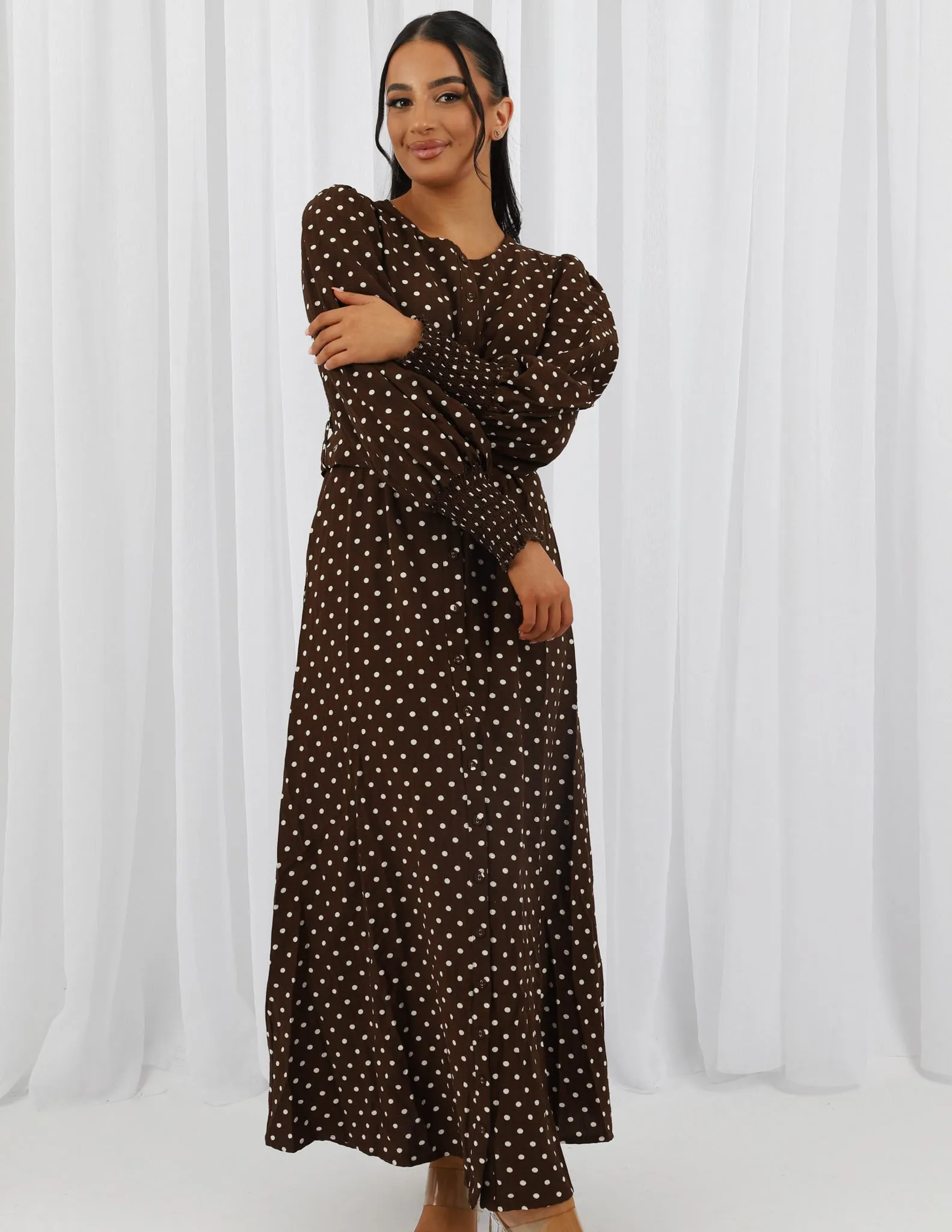 Viva Polka Dot Maxi Dress