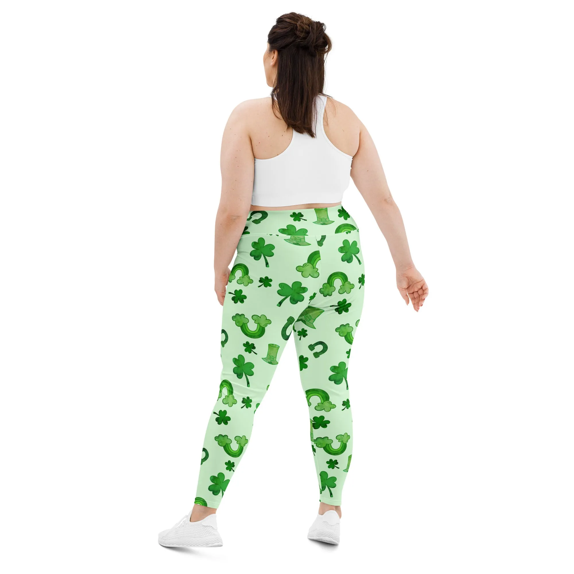 Watercolor St. Patrick's Day Plus Size Leggings