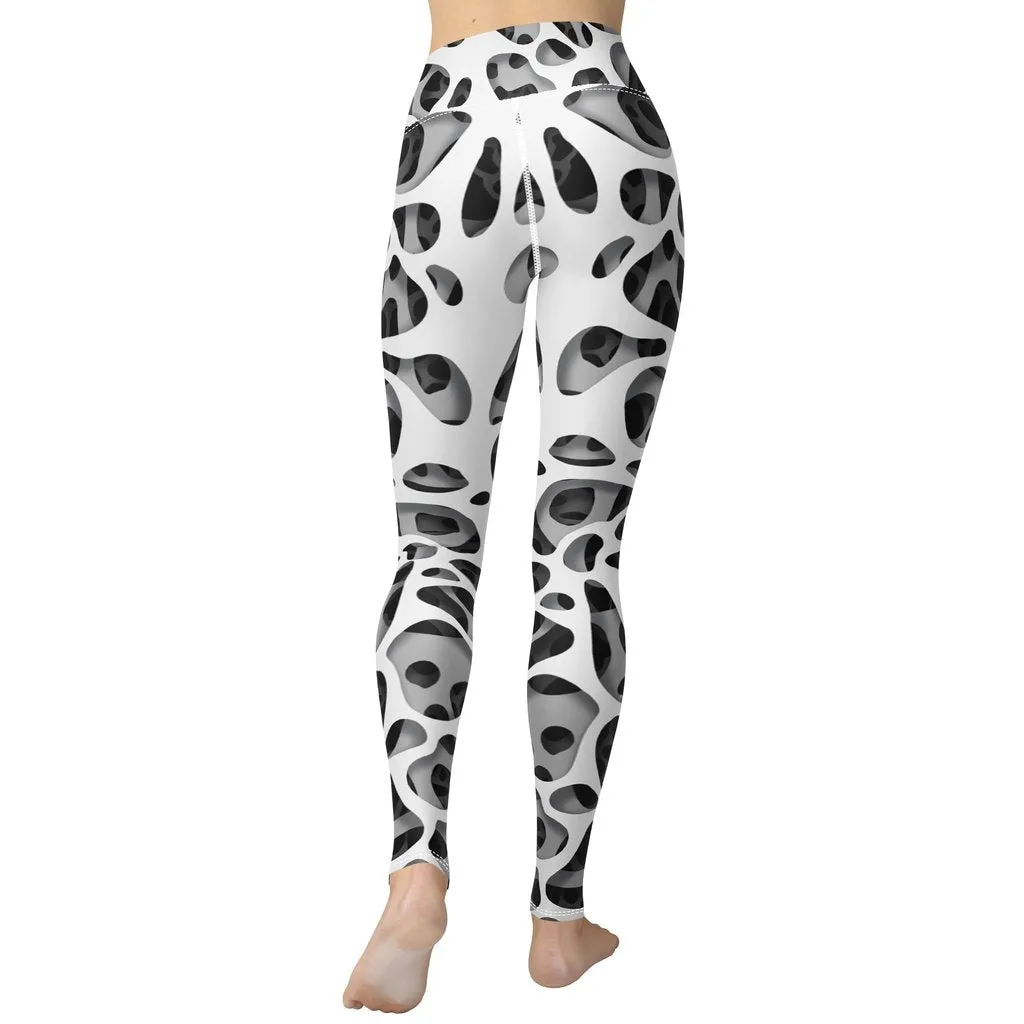 Web Illusion Pattern Yoga Leggings