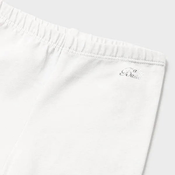 WHITE PLAIN LEGGINGS FOR BABY GIRLS