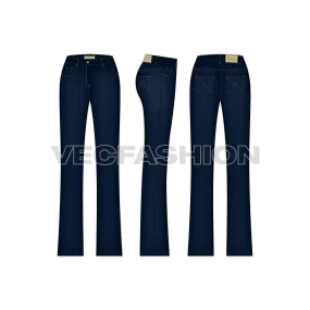 Women's Bootleg Denim Jeans