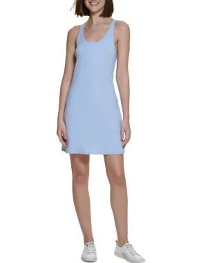 Women's Textured Short Dress,Light Blue