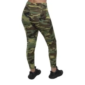 Womens Workout Performance Camo Leggings With Pockets