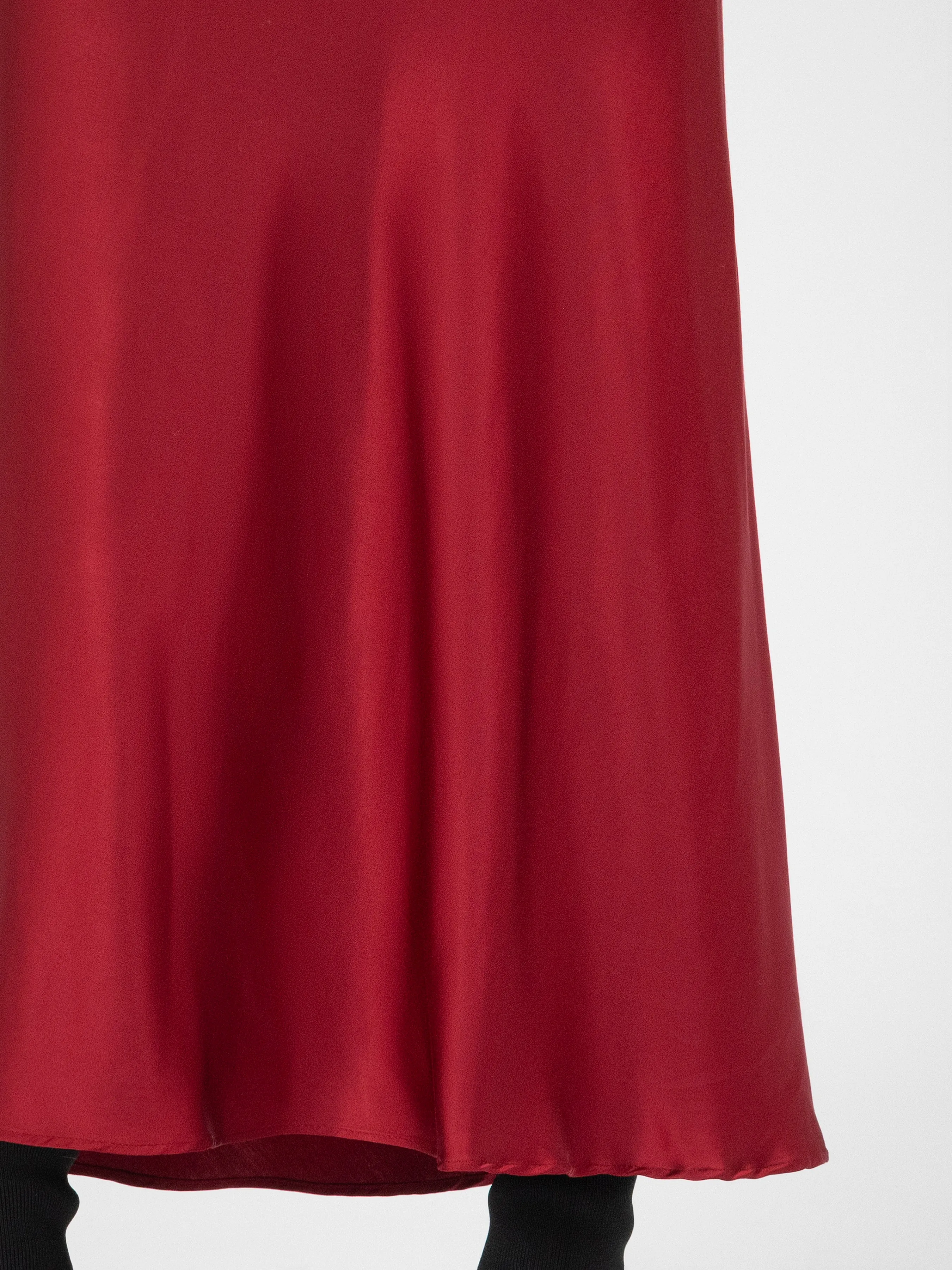 YADIRA bias satin maxi skirt